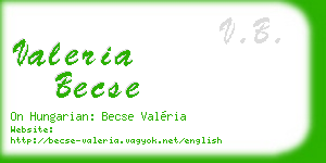 valeria becse business card